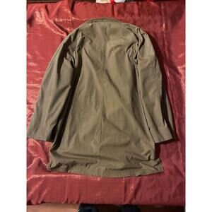 Harbor Master Trench Coat Mens 36 Short Brown Lightweight Long Sleeve Button